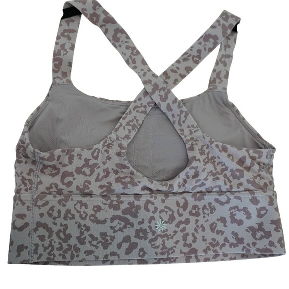 Athleta‎ Elation Cross Back Leopard Print Sports Bra Size S - Picture 6 of 9